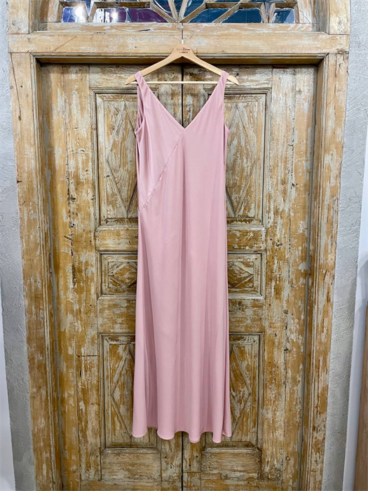 ПЛАТЬЕ КОМБИНАЦИЯ (ДЛИННОЕ D-100, двустороннее, двойное, на широких бретелях, из премиум атласа) - фото 29452