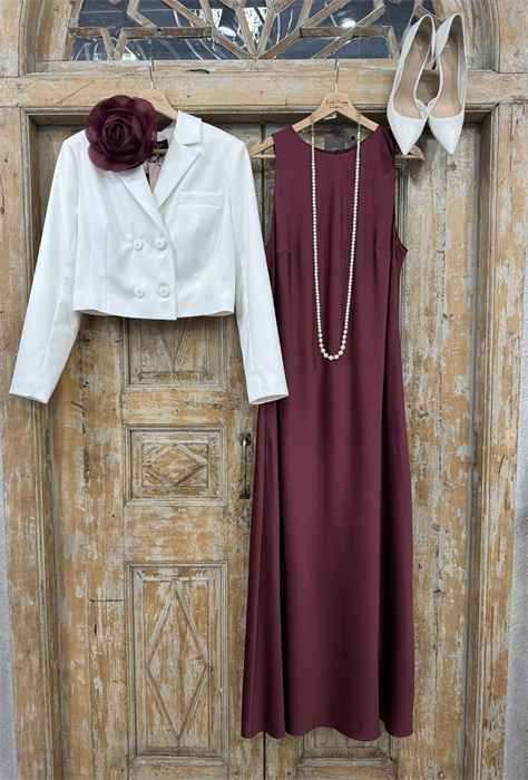 ЖАКЕТ двубортный ультракороткий (из полушерсти, белый\IVORY) - фото 38188