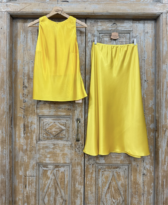 ТОП с американской проймой, двойной, по косой (из атласа, двусторонний) - фото 38242