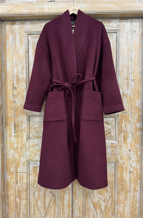 КАРДИГАН-ПАЛЬТО в стиле oversize (из шерсти с кашемиром, МАРСАЛА) - фото 38501