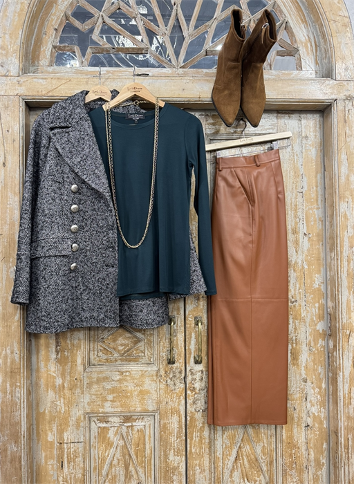 ЛОНГСЛИВ базовый с круглым вырезом (из трикотажа EVNG) - фото 38620