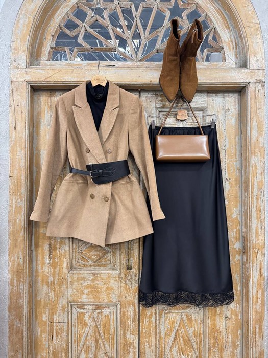 ЮБКА атласная  с кружевом однослойная по косой D-80 (из атласа TWIN) - фото 38641