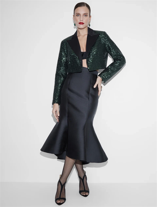 ЮБКА-ГОДЕ миди (из плотного шелка DIOR) - фото 38889