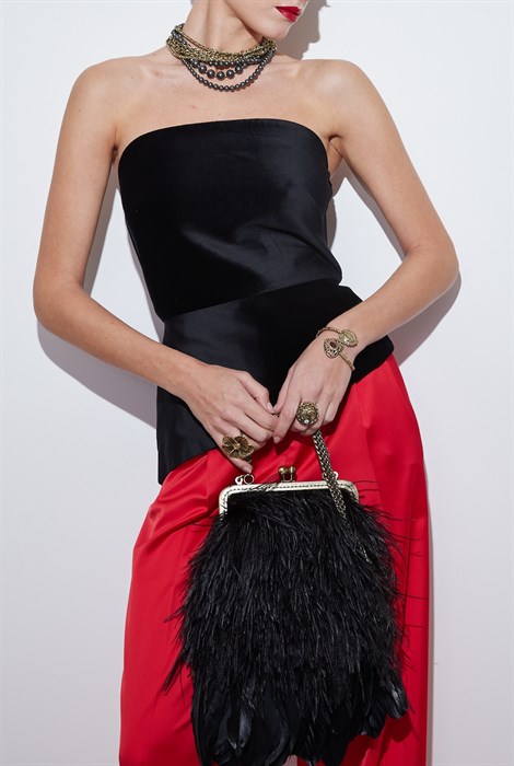 СУМКА BIRD (из перьев страуса и петуха) - фото 39368