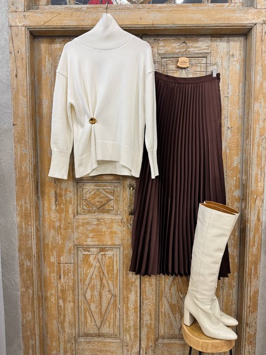 ЮБКА ГОФРЕ макси, длина 100 см (из японского атлас-шелка) - фото 40508