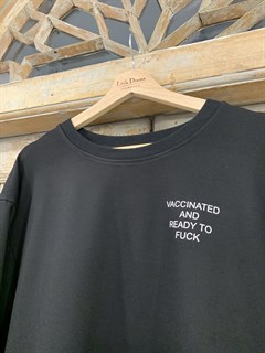 СВИТШОТ by LION "Vaccinated and ready to fuck" (джерси, UNISEX) - фото 11308