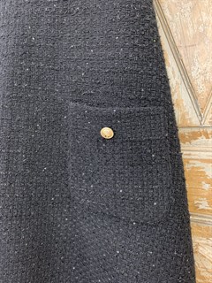 ПЛАТЬЕ МИДИ с юбкой-трапецией с 2 карманами (из твида "Шанель") - фото 20152