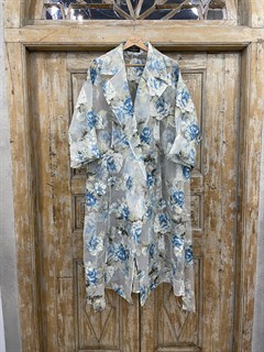 НАКИДКА-платье-плащ из органзы (из в крупные цветы) - фото 22876