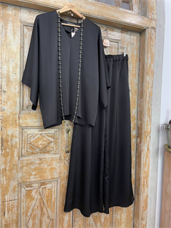 БРЮКИ ШИРОКИЕ односторонние, свободные, на мягкой резинке, OneSize, из атласа DUO Shine - фото 35172