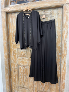 БРЮКИ ШИРОКИЕ односторонние, свободные, на мягкой резинке, OneSize, из атласа DUO Shine - фото 35178