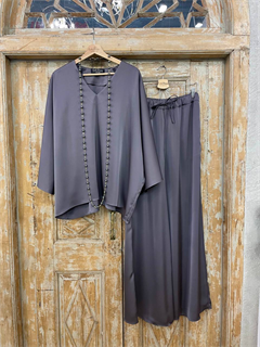 БРЮКИ ШИРОКИЕ односторонние, свободные, на мягкой резинке, OneSize, из атласа DUO Shine - фото 35182