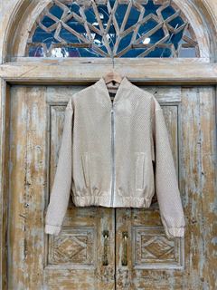 КУРТКА-БОМБЕР oversize, короткий (из золотого жаккарда) - фото 35314
