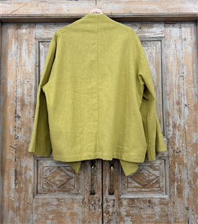 ЖАКЕТ-КИМОНО короткий OneSize  в японском стиле (из крапивы с хлопком) - фото 36975