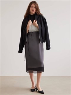КУРТКА-БОМБЕР oversize, короткий (из плотной шерсти в рубчик) - фото 37604