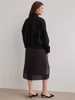 КУРТКА-БОМБЕР oversize, короткий (из плотной шерсти в рубчик) - фото 37607