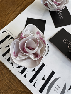 БРОШЬ цветок-бутон из японской вискозы в цветы - фото 37946