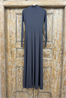 ПЛАТЬЕ длинное "Вторая кожа" с горлом, юбкой-колокол и длинными рукавами (из нежного вискозного джерси BL) - фото 38234