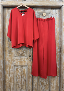 БРЮКИ ШИРОКИЕ односторонние, свободные, на мягкой резинке, OneSize, из атласа DUO Shine - фото 38271