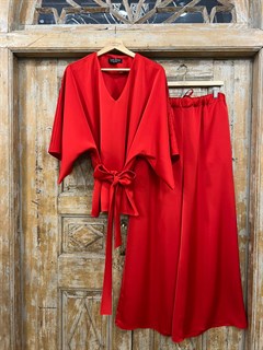 БРЮКИ ШИРОКИЕ односторонние, свободные, на мягкой резинке, OneSize, из атласа DUO Shine - фото 38276