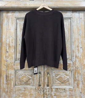 ДЖЕМПЕР двусторонний (V-образный и круглый вырез)  из хлопка, ШОКОЛАДНЫЙ - фото 38285