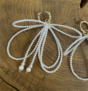 СЕРЬГИ "БАНТЫ" жемчужные, by SMYKOVA - фото 38432