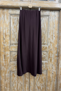 ЮБКА трапеция по косой двойная двусторонняя, длина 100 см от талии (из атласа ARMANI), ИНЖИР - фото 38550