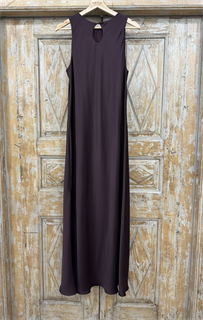 ПЛАТЬЕ-комбинация с американской проймой (из премиум атласа ARMANI, двойное), ИНЖИР - фото 38575