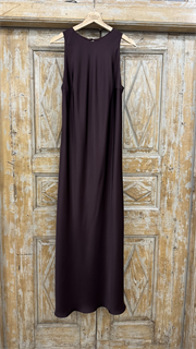 ПЛАТЬЕ-комбинация с американской проймой (из премиум атласа ARMANI, двойное), ИНЖИР - фото 38576