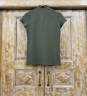 ВОДОЛАЗКА c короткой стойкой и коротким рукавом (из хлопкового трикотажа, зеленая) - фото 38594