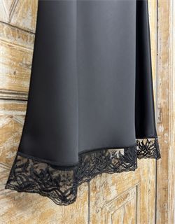ЮБКА атласная  с кружевом однослойная по косой D-80 (из атласа TWIN) - фото 38636