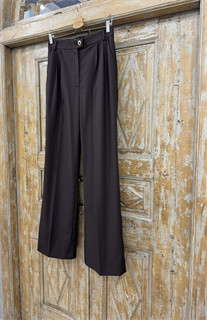 БРЮКИ New Палаццо с 2 защипами (из костюмной поливискозы, КОФЕЙНО-ШОКОЛАДНЫЙ) - фото 38651