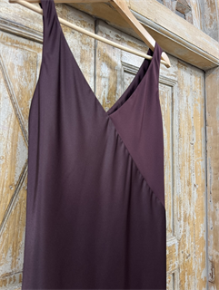 ПЛАТЬЕ КОМБИНАЦИЯ (МИДИ D-100, двустороннее, двойное, на широких бретелях, из атласа "Armani), ИНЖИР - фото 38678