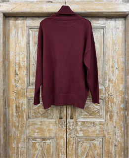 СВИТЕР оверсайз с горлом OneSize (из вискозы с полиэстером) - фото 38692