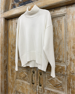 СВИТЕР оверсайз с горлом OneSize (из вискозы с полиэстером) - фото 38697