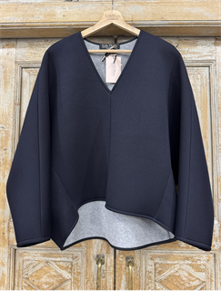 БЛУЗКА-ТОП с рукавами "летучая мышь" из Хлопкового неопрена с начесом - фото 38775