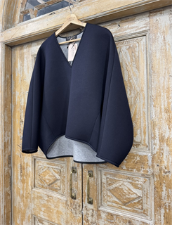 БЛУЗКА-ТОП с рукавами "летучая мышь" из Хлопкового неопрена с начесом - фото 38776