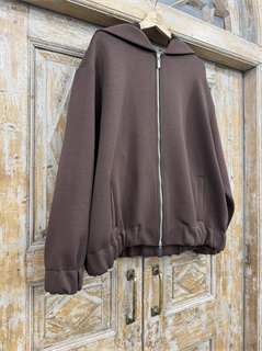 Бомбер (NEW-LOUNGE) из на молнии с капюшоном из неопрена на флисе - фото 38794