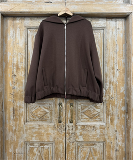 Бомбер (NEW-LOUNGE) из на молнии с капюшоном из неопрена на флисе - фото 38796