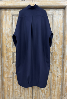 ПАЛЬТО с воротником стойкой, баллон, OneSize (из шерсти в рубчик) - фото 38803