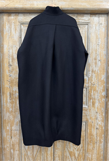 ПАЛЬТО с воротником стойкой, баллон, OneSize (из шерсти в рубчик) - фото 38880