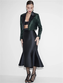 ЮБКА-ГОДЕ миди (из плотного шелка DIOR) - фото 38890