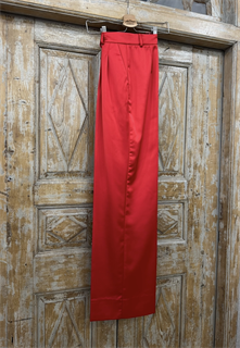 БРЮКИ New Палаццо с 2 защипами (из атласа) - фото 39036