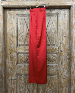 БРЮКИ New Палаццо с 2 защипами (из атласа) - фото 39037