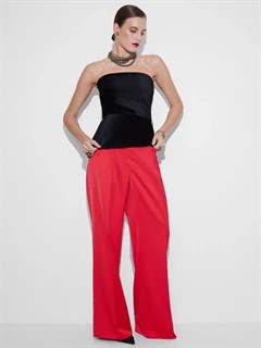 БРЮКИ New Палаццо с 2 защипами (из атласа) - фото 39039