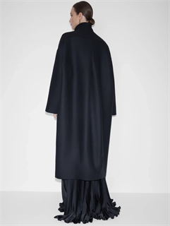 ЮБКА в пол "РАВЕЛЬ", солнце-гофре, из черного атласа - фото 39126