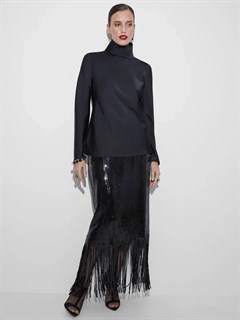 ЮБКА из пайеток с бахромой - фото 39149