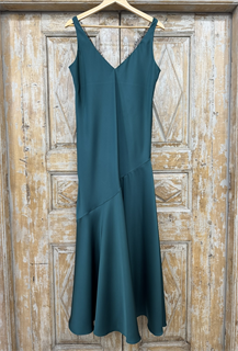 ПЛАТЬЕ-комбинация будуарное атласное по косой, с воланом и кружевом  Шантильи (из атласа TW) - фото 39166