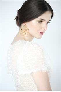 СЕРЬГИ "ПЯТИУГОЛЬНИКИ" геометрические, пара (by BERETKAH) - фото 39308