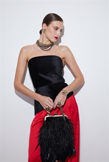 СУМКА BIRD (из перьев страуса и петуха) - фото 39370