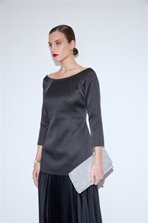 КЛАТЧ-конверт из серебристых Пайеток - фото 39389